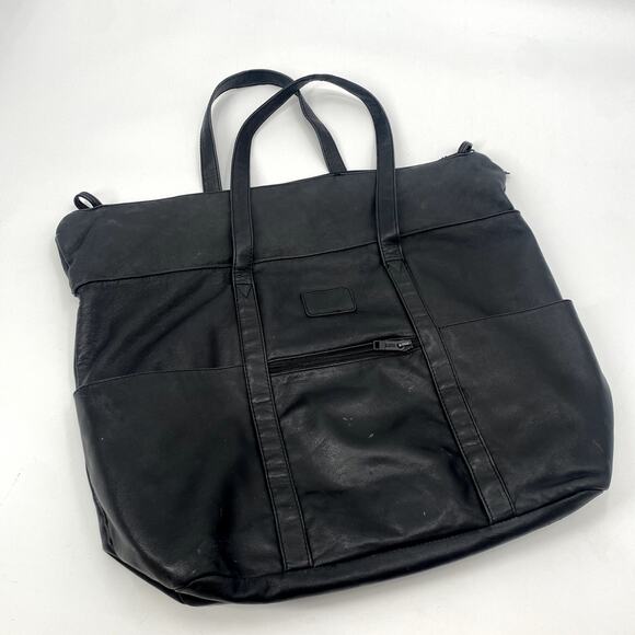 Tumi XL black leather tote bag - Picture 4 of 8